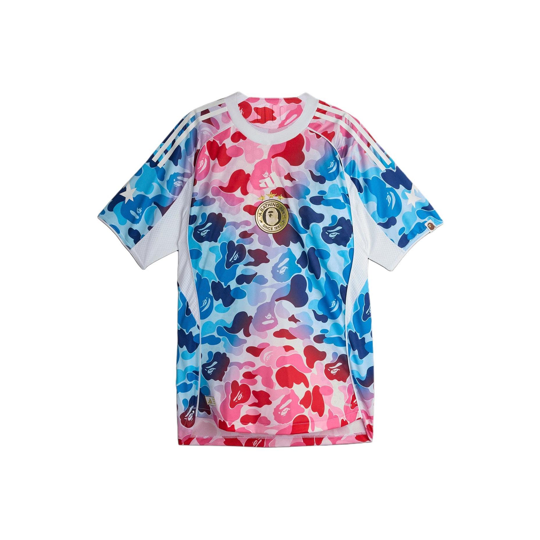 

Adidas X A Bathing Ape Collaboration FB Jersey Sports Crew Neck Raglan Short Sleeve Jersey Unisex jersey KA0040 M