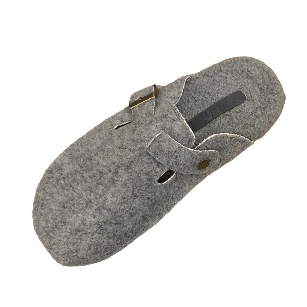 Thick-soled Birkenstock Wool Shoes 2025 Autumn and Winter Korean Version One-word Fluffy Slippers Women Wear Flat-soled Birkenstock Velvet Cotton Shoe