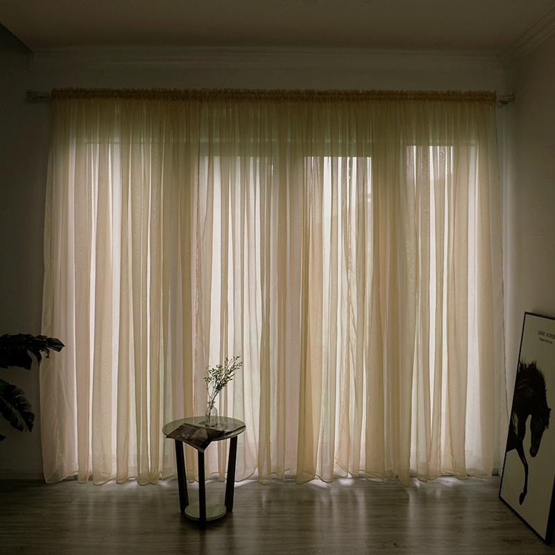 Home Window Screen Curtain Tulle Multi-color Sheer Curtains for Living Room Hotel Beauty Salon Window Privacy Screening Decor