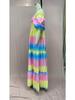 2025 European & American Women's Floral One-Shoulder Long Dress - Spring/Summer Fashion