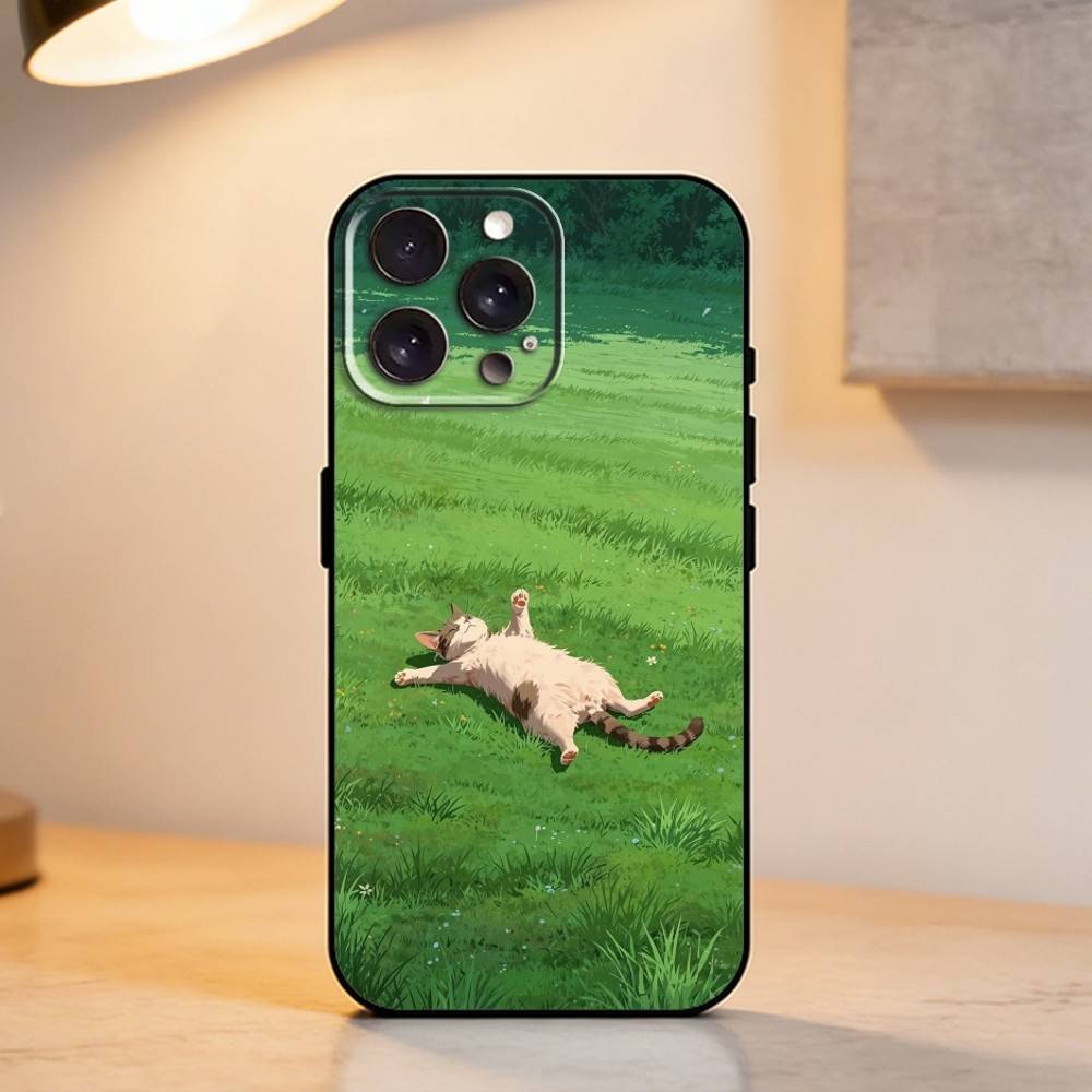 C-Cute Animals and Nature Phone Case For iPhone 17,16,15,14,13,12,11 Plus,Pro Max,XS,Soft Silicone Black Cover