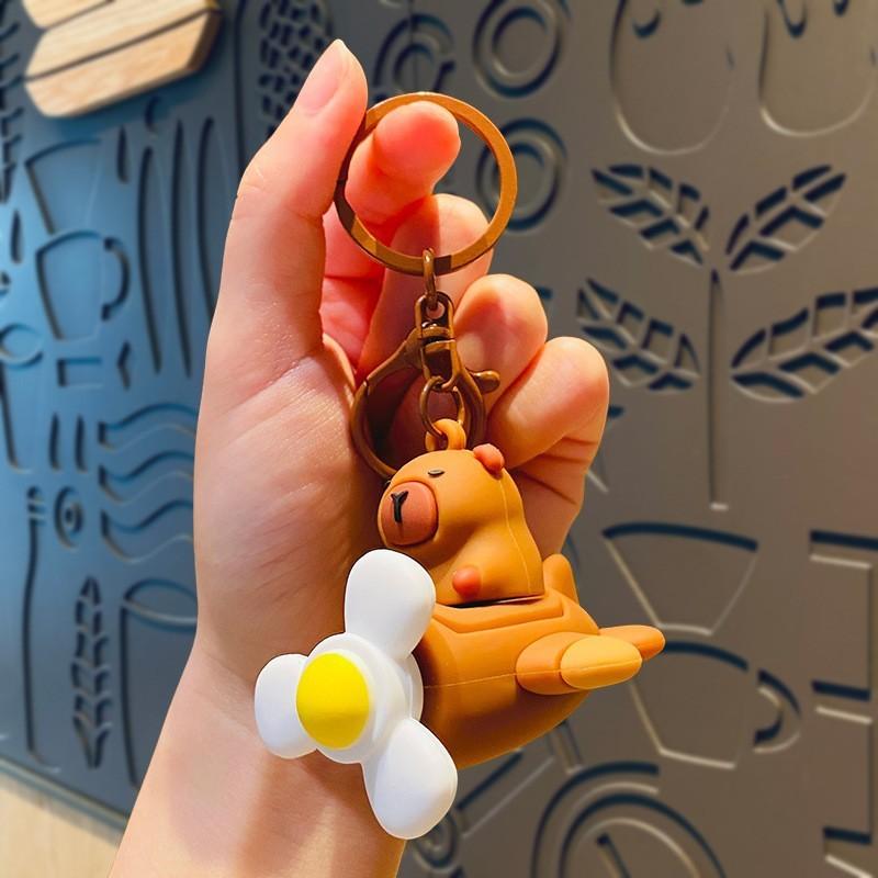 Adorable Plush Capybara Keychain Cute Cartoon Couple Car Key Accessory Gift