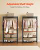Clothing Garment Rack, Heavy Duty Clothing Garment Rack, 4 Adjustable Tiers Clothing Racks with Carbon Steel, 227 kg Load Capacity Closet Wardrobe for