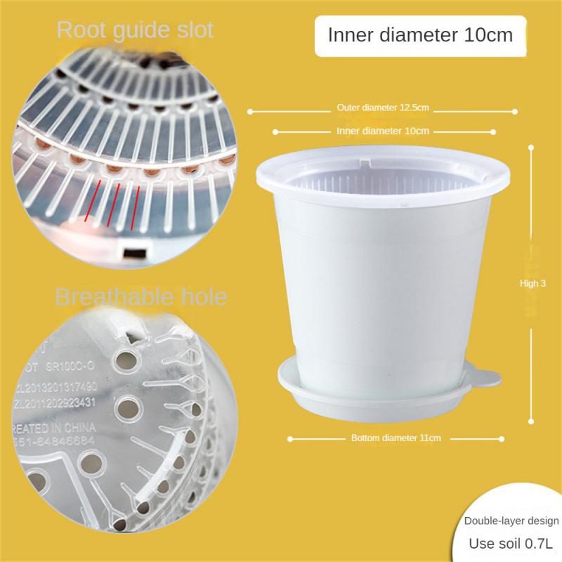 Maceta de malla de plástico transparente para orquídeas, maceta para decoración del hogar, jardinería, balcones, plantas suculentas