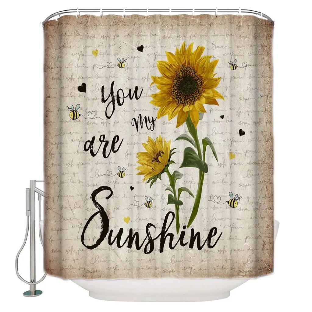 Inspirational Quotes Shower Curtain For Teen Boy Girl Waterproof Polyester Shower Curtain Bathroom Accessories Bathtub Screen