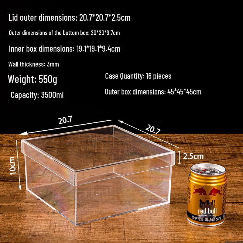 Quadratische Transparente Harte Kunststoffbox: Vielseitige Lebensmittelverpackung, Betta-Fischzucht, Kristallschlamm, Überraschungsbox, Hochzeits-Süßigkeitenaufbewahrung.