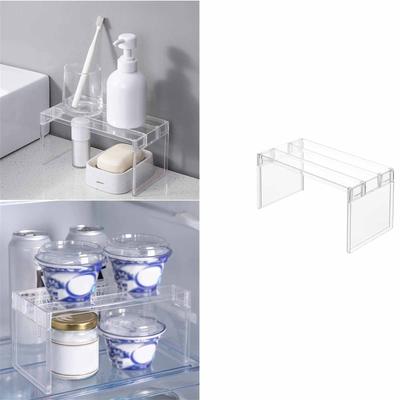 Refrigerator Organizers Storage Rack Fridge Layered Separator Shelves Transparent Desktop Stand Save Space Kitchen Accessories