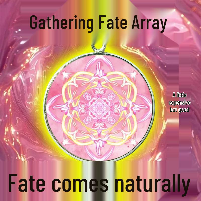 Reversible "Good Luck & Affinity" Keychain: Moon Elder's Red Thread for Luck & Love, Pink Male/Female Design.