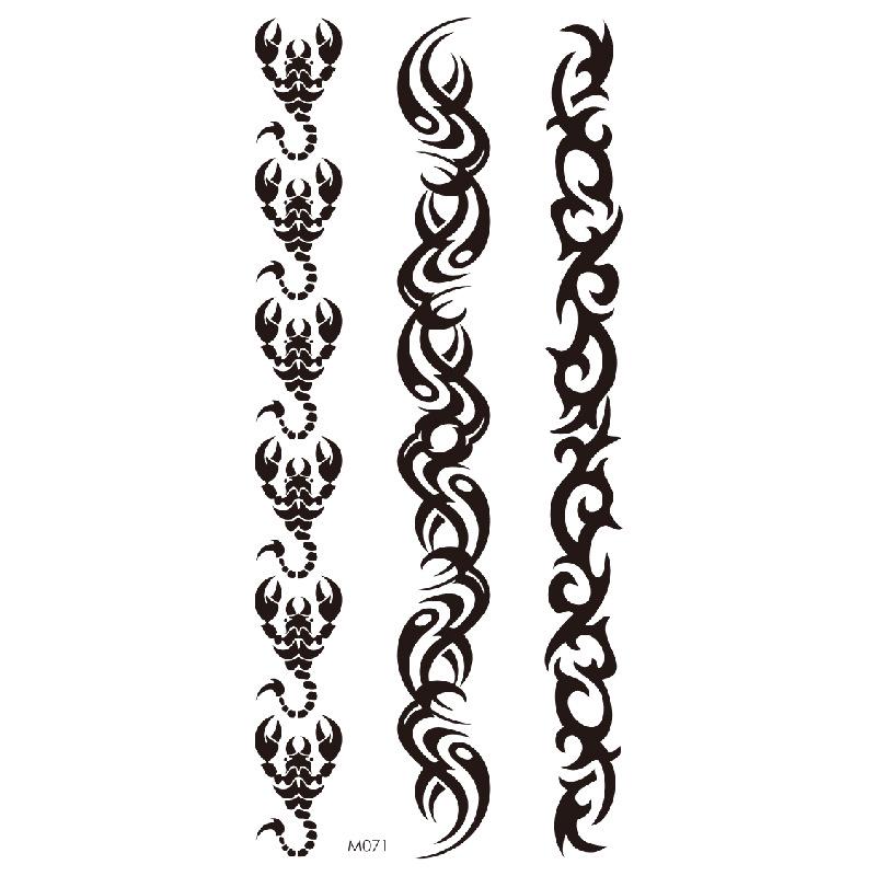 Realistic Bright Animal Totem Waterproof Rose Tattoo Stickers