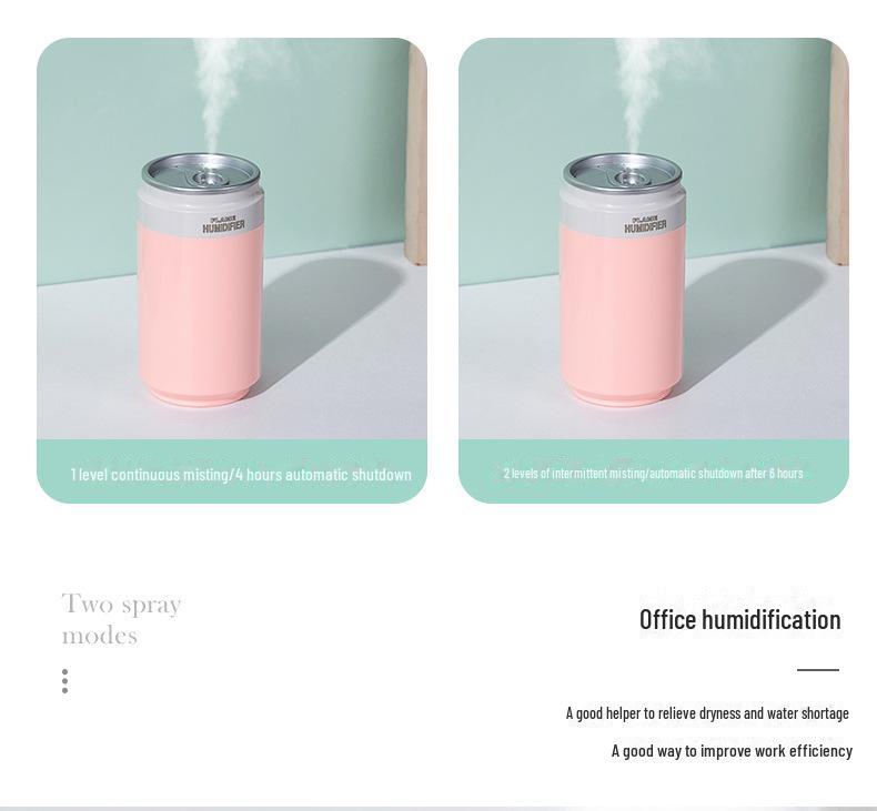 Umidificatore USB Portatile Creativo a Forma di Lattina di Coca-Cola per Casa, Ufficio e Auto
