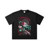 260 GSM Double Yarn 32 Count 100% Cotton Demon Slayer V41 Demon Tanjiro Print Unisex Heavy Cotton T Shirt