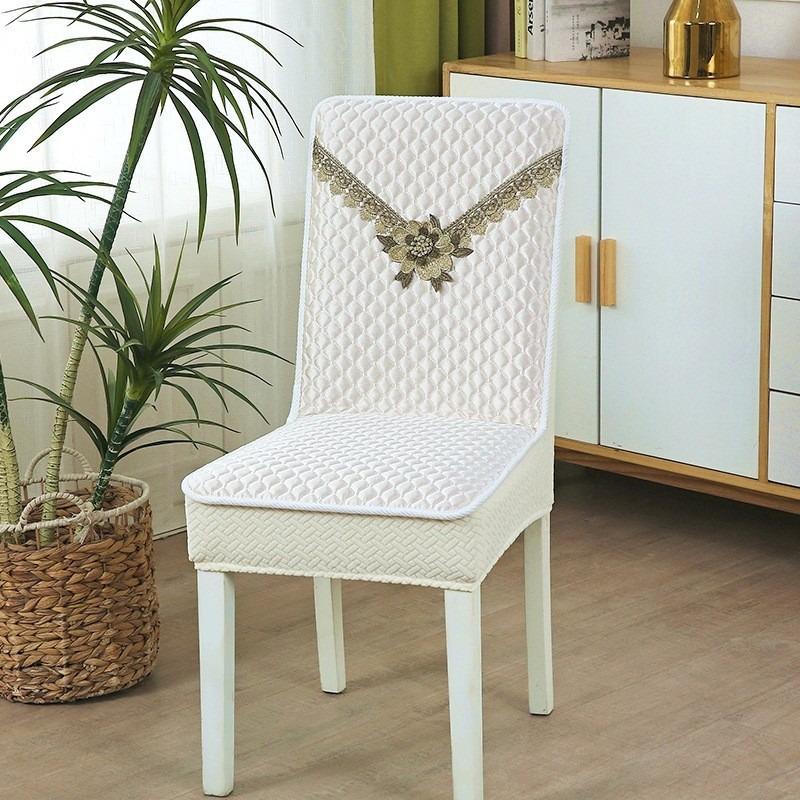 One-piece Dining Table and Chairs Cover Dining Chair Mats Chair Cover Set Household Cushions Elastic Stool Cover Four Season Universal Chair Cushion