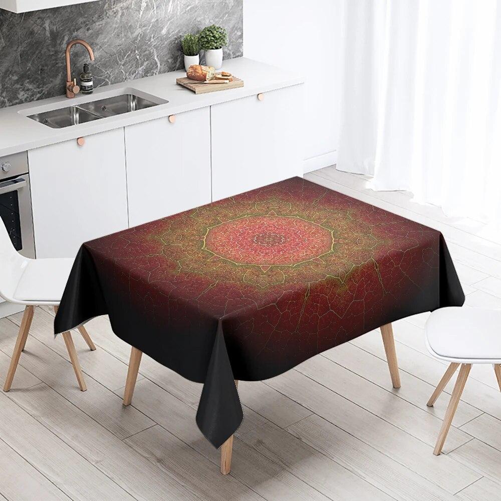 Psychedelic Mandala Tablecloth Wedding Party Restaurant Banquet Decoration Kitchen Table  Home Rectangular