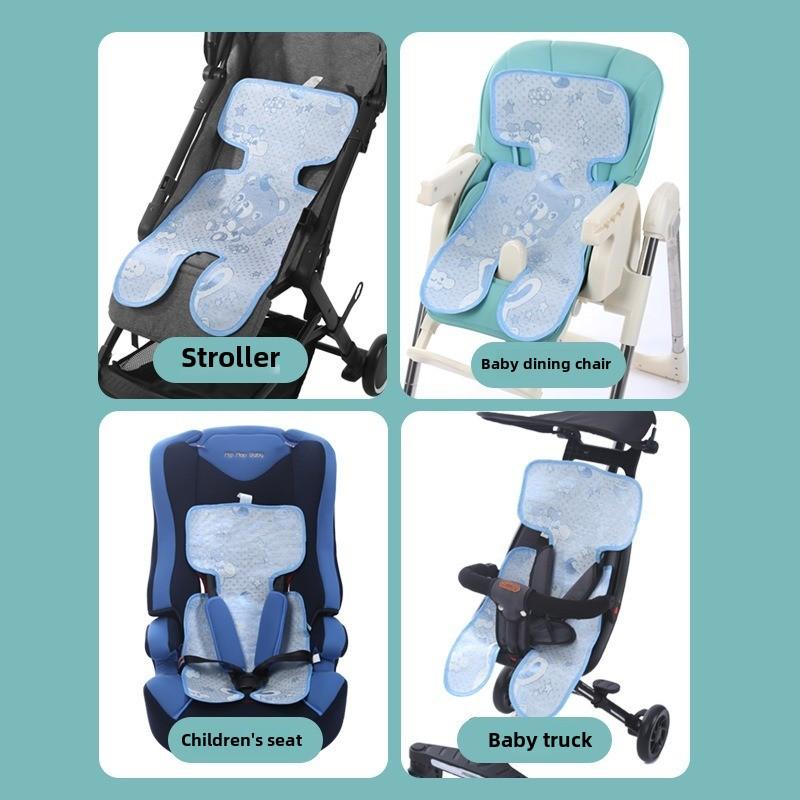 1 Stück Babykinderwagen Kühlmatte Eis Seide Liegepolster Kissen Baby Hochstuhl Kühlmatte Sommer Sicherheitssitz Schlafmatte