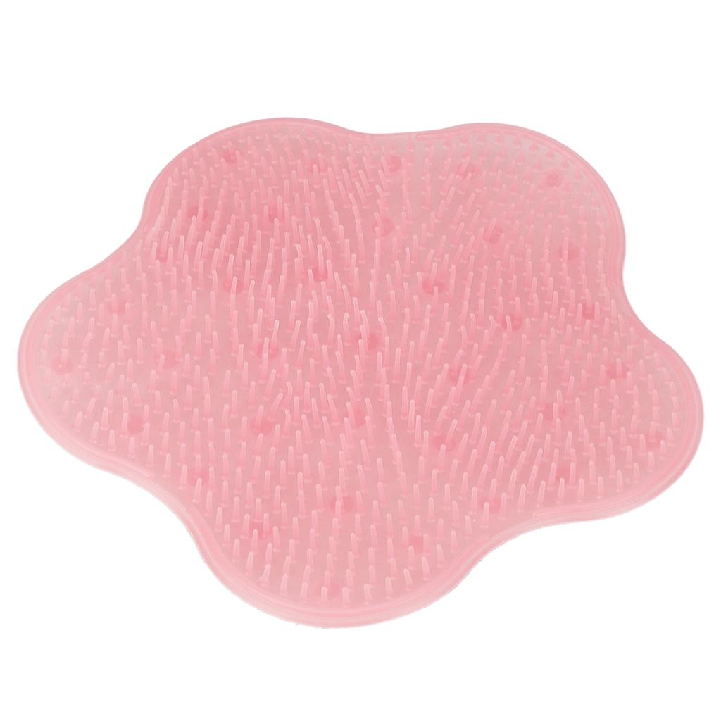 Bathroom Floor Foot Massager Remove Dead Skin Silicone Shower Foot Scrubber with Suction CupsPink