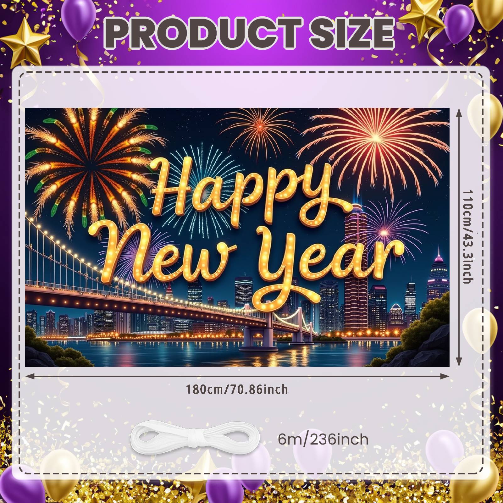 

New Year Celebration Banner Theme Festive Background New Year Event Banner Holiday Glow Happy New Year Banner