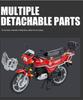 Jinlida GS125 Retro Motorcycle Alloy Model with Shock Absorption.