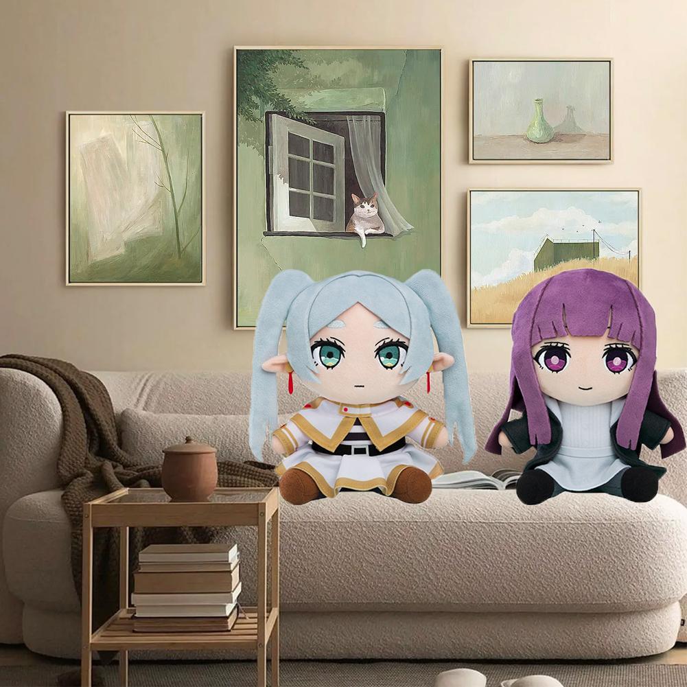 Anime peripheral doll Frieren plush toy Fern Stark dolls sitting posture action dolls pillows child birthday gift Christmas toys