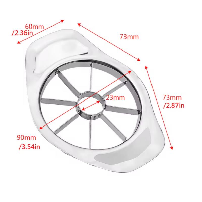 Multifunktionale Obst-Hilfsform Küchenhelfer Edelstahl Komfortgriff Teiler Apfelschneider Gemüse Obst Werkzeuge