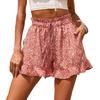Summer New Women'S Chiffon Printed Casual Pocket Waist Shorts