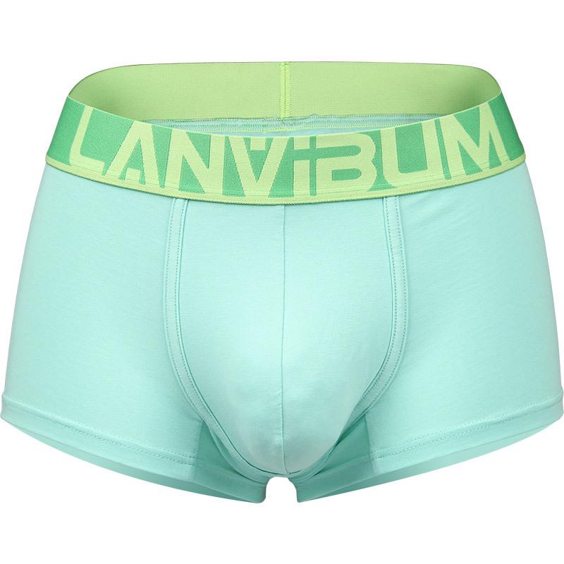 Herren Trendige Baumwolle Mid-Waist Sport Boxer Briefs - Sexy Koreanischer Stil, Übergröße, Vierseitiges Design