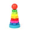 1pc Rainbow Tower Wood Blocks Color Shape Cognitive Play Kids Montessori Educational Wooden Toys for Children Stacking Ring Game