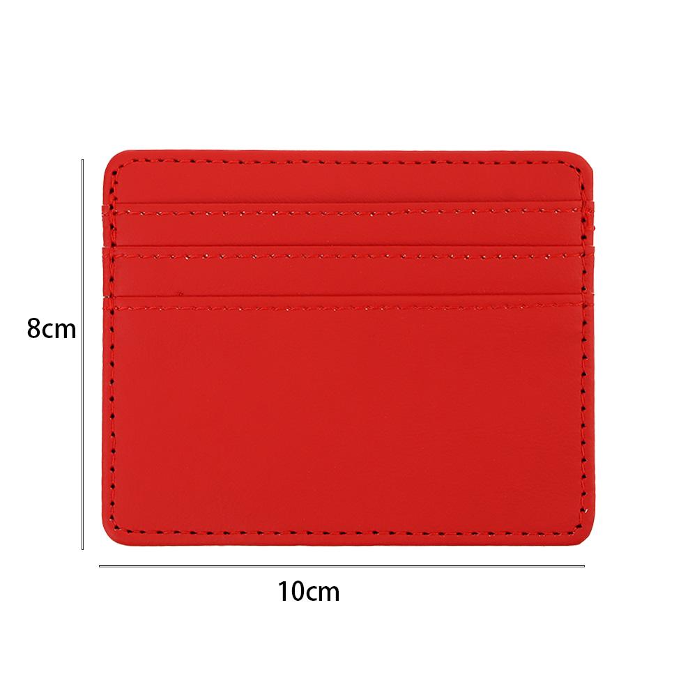 Purse Candy Color PU Leather Credit Card Pocket Business Card Cover Credit Card Box Slim Wallets