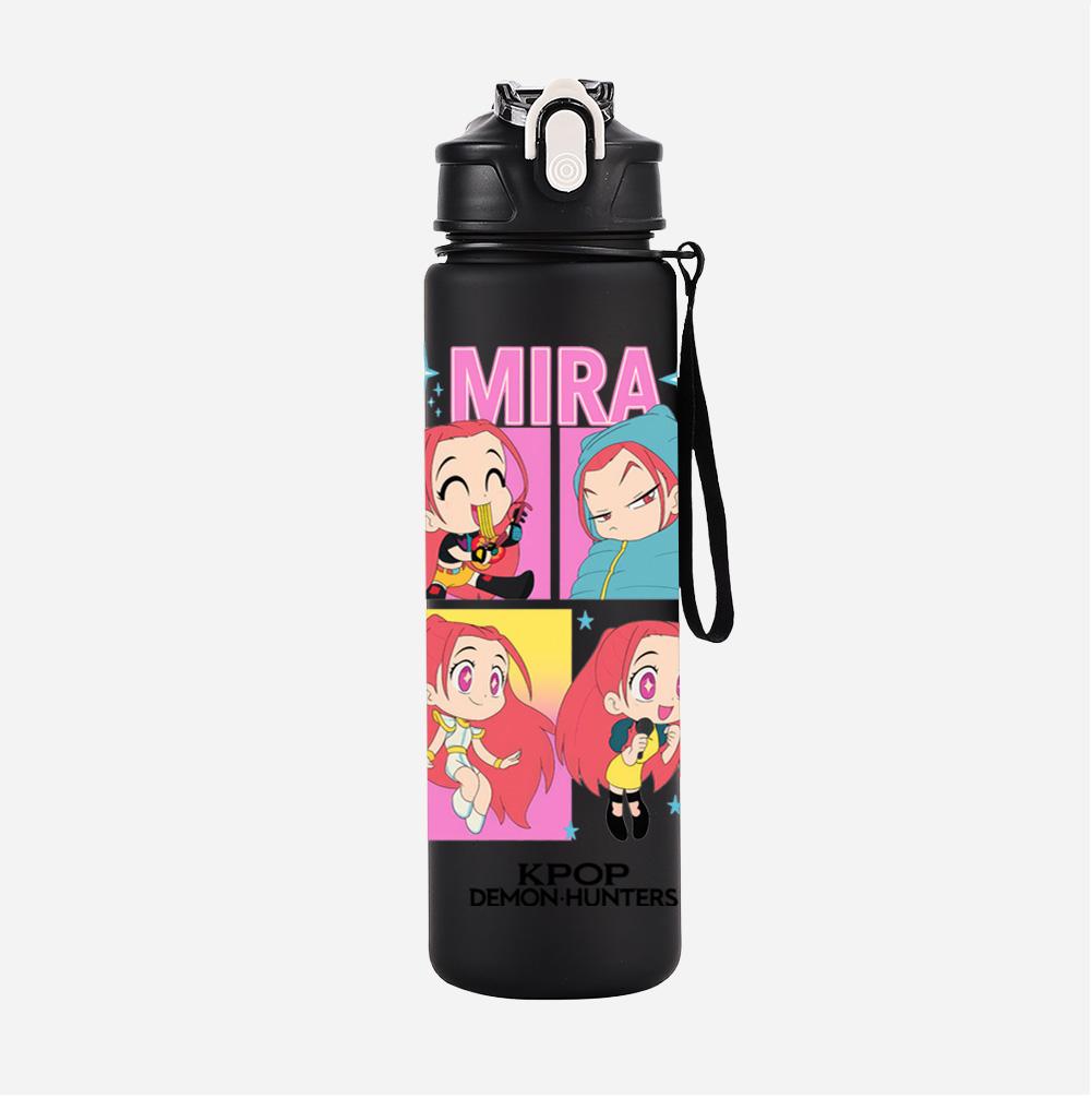 750Ml Water Bottler Cartoon K-Pop Demon Hunters Printed Character Water Cup Large Capacity Outdoor Portable Rope Drinking Bottle for Boy Girl Gift