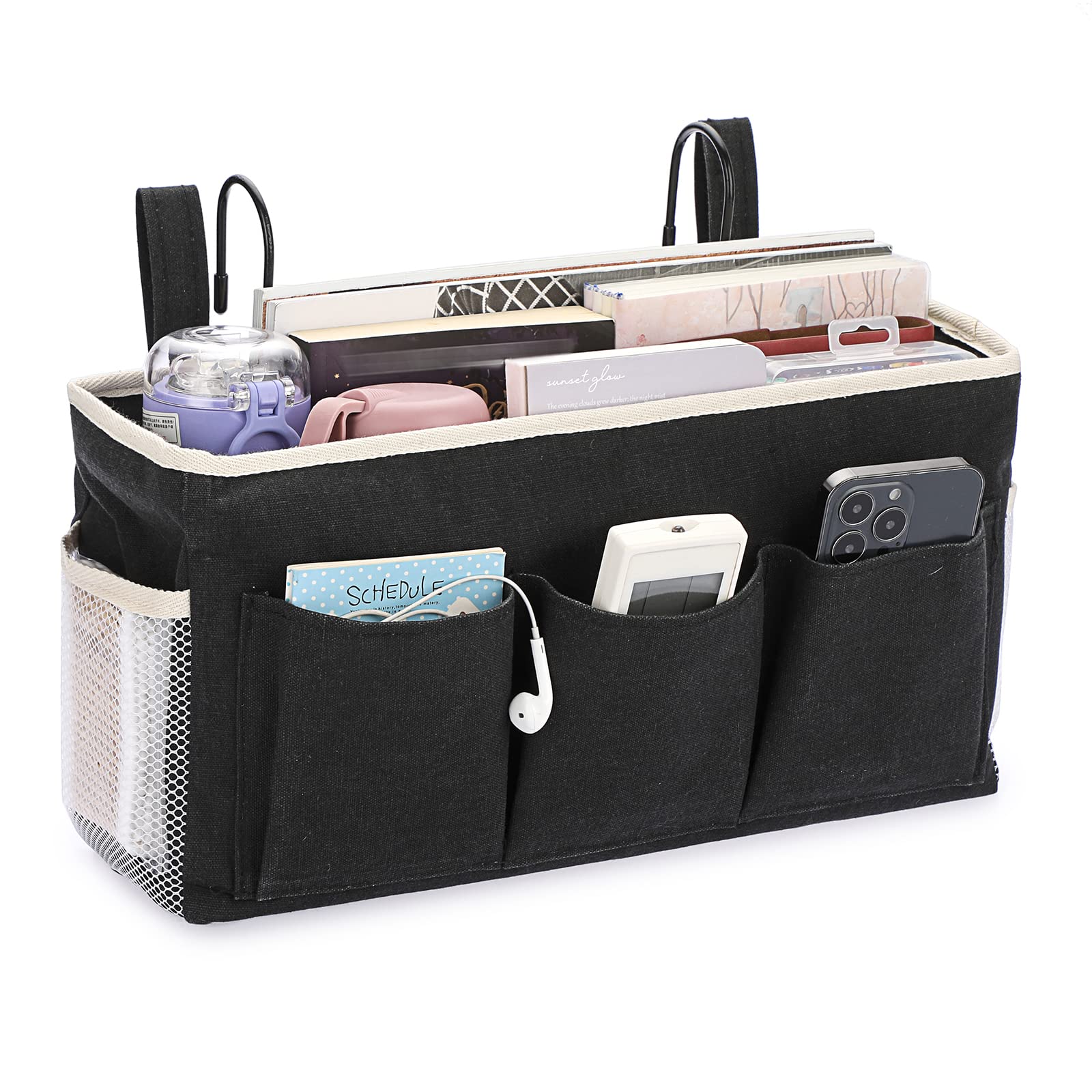 

Sumnacon Прикроватное хранение Большое многофункциональное хранение Подвесное хранение Подвесное хранение аксессуаров Хранение различных товаров Журнал Водонепроницаемый чёрный