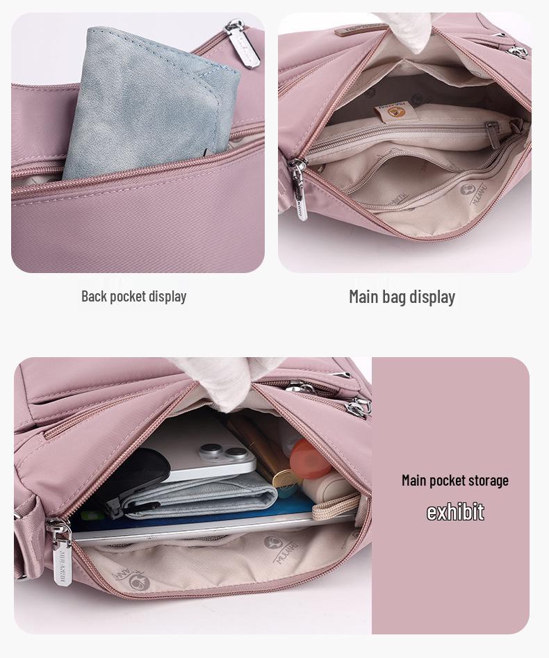 Women's Multi-layer Casual Cloth Shoulder & Crossbody Bag - Fashionable, Lightweight, and Large Capacity