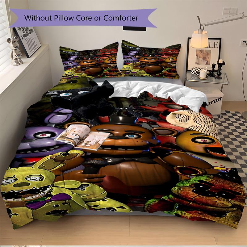 Five Nights Freddy'S Characters Print 3Pcs Bedding Setduvet Cover With 2 Bedropillowcase Home Birthday Gift