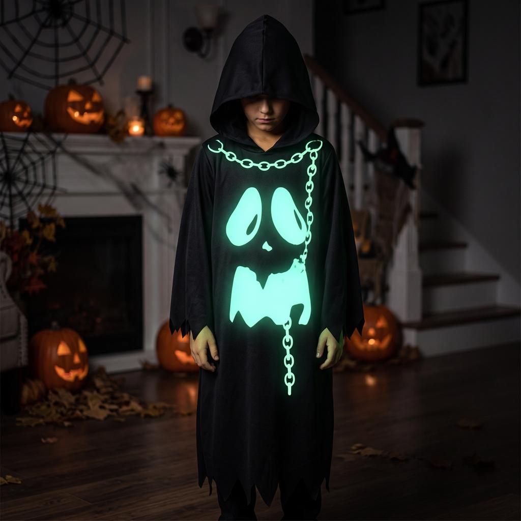 Kids Halloween Costume Cape In the Dark Party Outfit