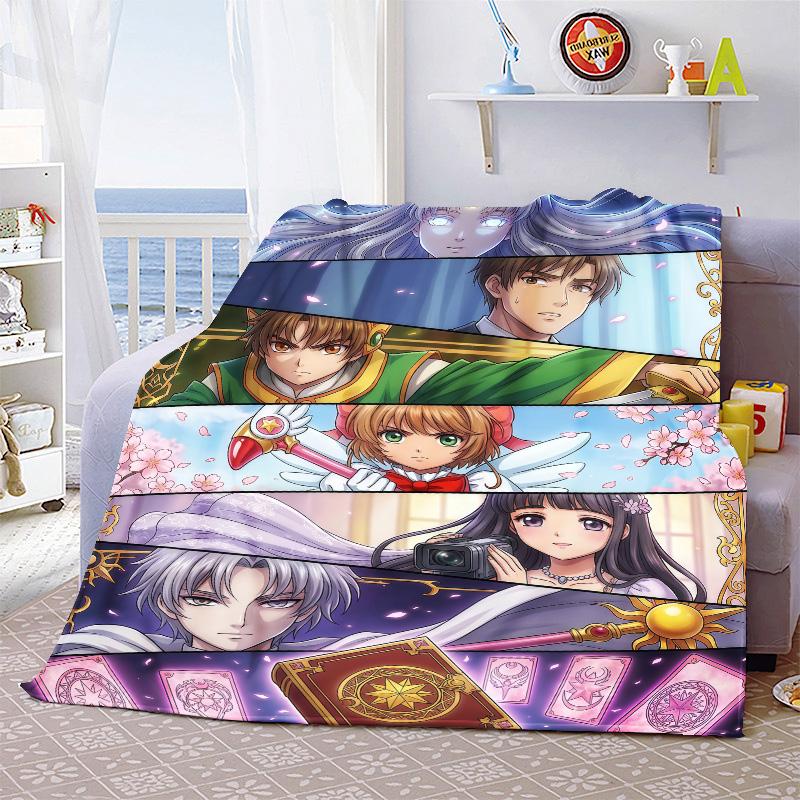 Cardcaptor Sakura Cozy Throw Blanket Flannel Soft Warm Lightweight Blanket for Bed Sofa Home Decor -QJY