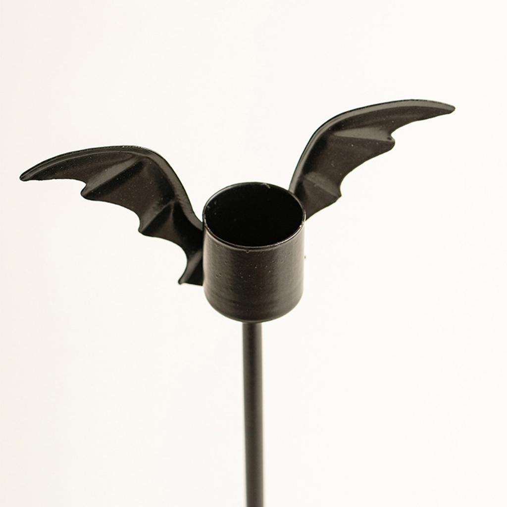 Gothic Bat Shape Candelabra Halloween Decoration Iron Taper Candleholder Easy Setups Festives Table Centerpieces Decors