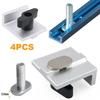 4 Pcs Set T Track Stop Block With Knobs Bi-Directional Stop Short Stop Kit  T-track Table