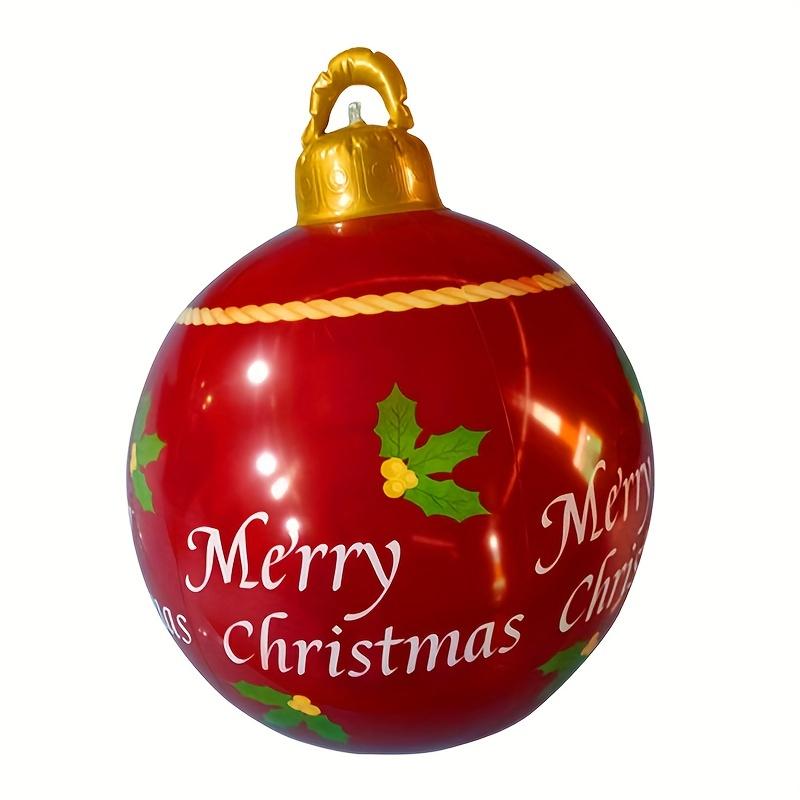 

Большой Надувной Рождественский Шар для Улицы 60см ПВХ Гигантский Большой Шар Украшения для Рождественской Елки Шар без Подсветки Орнамент