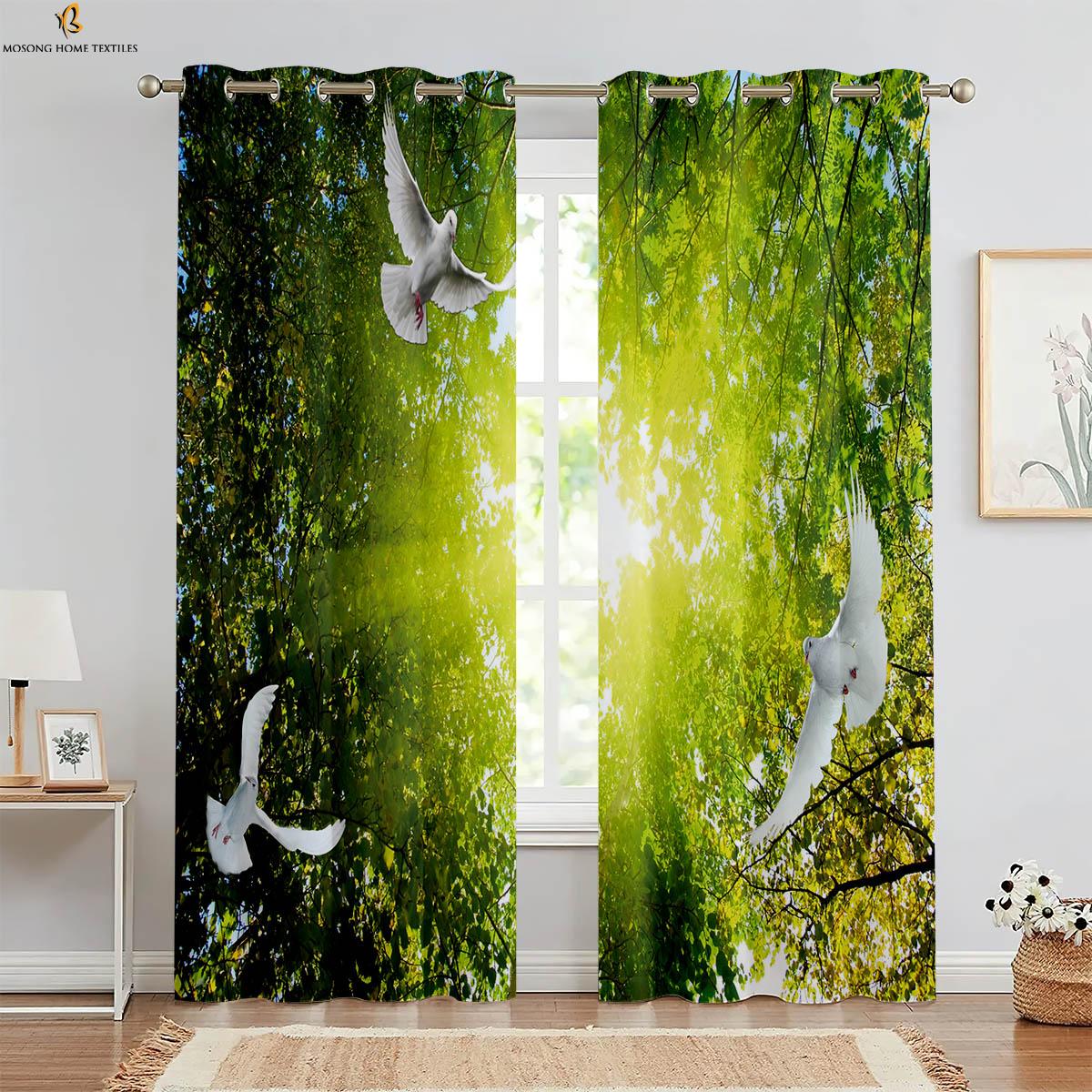 

Тропический лес осенний цвет 3D печатные шторы 100% полиэстер индивидуальные шторы спальня гостиная кухня декоративные шторы 2 шт W50xH130(CM)x2PCS&Rod pocket