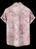 Men's Hawaiian Hibiscus Print Short-Sleeve Shirt – Lightweight and Breathable Fabric with Digital Plumeria Design, Regular Fit for Casual Outdoor