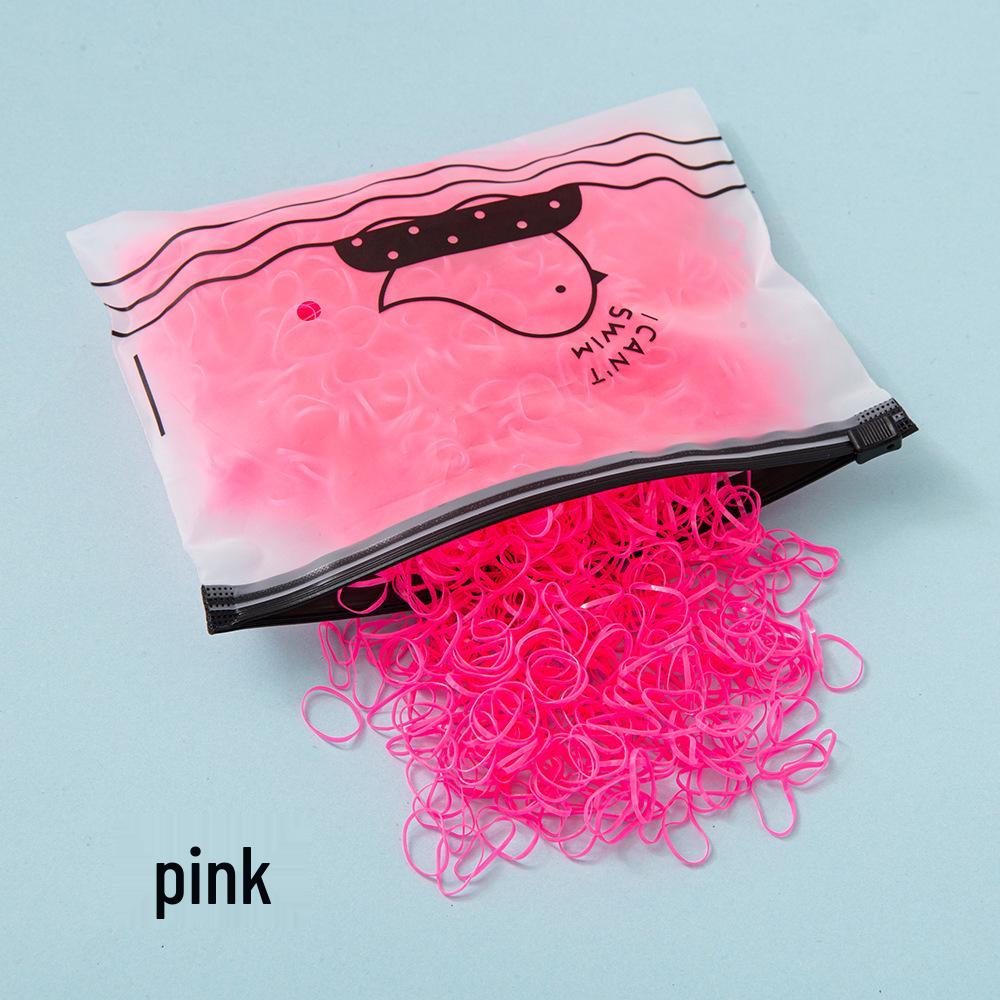 1000-Piece Children's Mini Hair Ties - Gentle, Non-Damaging Elastic Bands for Girls