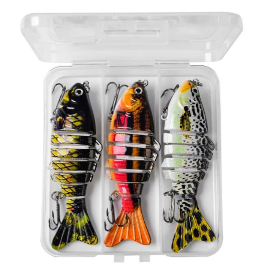 Multi-Jointed Swimbait – Realistic Swimming Lure for Bass, Pike & Saltwater Fish, Freshwater & Inshore Use