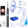 2 In 1 Ear Wax Removal Tool kit,Ear Cleaner Kit,Ear Flushing Kit for Adults Ear Cleaning Kit,Ear Irrigation Kit Ear Cleaner with Camera
