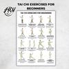 Tai Chi Per Donne di Mezza Età Set di 3 Poster Guida all'Esercizio per Anziani Allenamento per Principianti Tabella di Allenamento Regolazione Qi e Sangue Anziani Basso Impatto Equilibrio