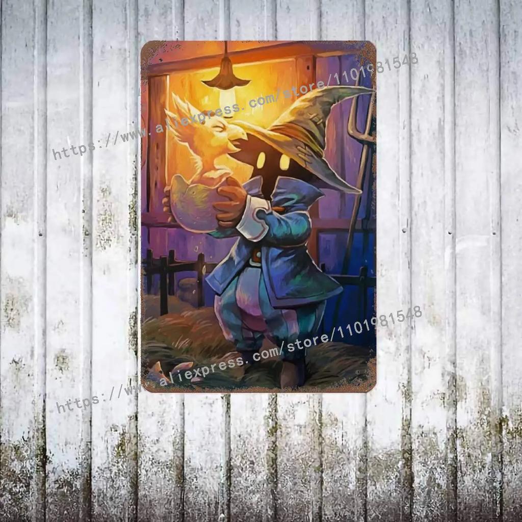 Final Fantasy Tactics The Lying Heart Poster Vintage Tin Metal Sign Decorative Plaque for Pub Bar Man Cave Club Wall Decoration