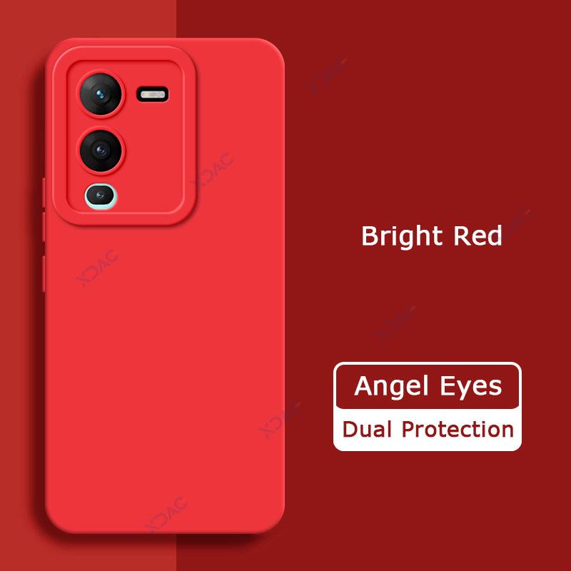 

Angel Eyes Square Liquid Silicone Back Cover для VIVO V25 Pro 5G Global Phone Case VIVOV25Pro VIVOV25 V25Pro Soft Shield Armor VIVO V25 Pro ярко-красный