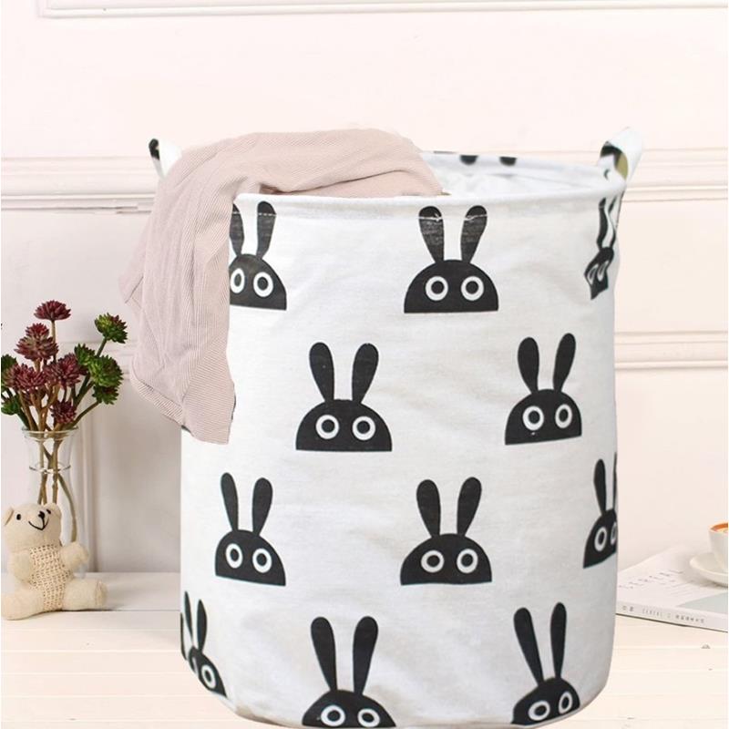 Folding Toy Basket Container Laundry Bag Bunnies Organizer 45 Cm