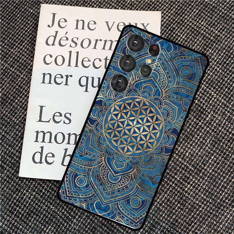 Flower Of Life In Lotus Pastel Case For Samsung Galaxy S25 S24 Ultra S20 S21 S22 S23 Ultra S9 S10 Plus S25 FE Back Cover