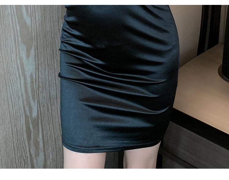 Leopard Print Sexy Nightclub Dress - Women's European Style Slim-Fit Bodycon Skirt
