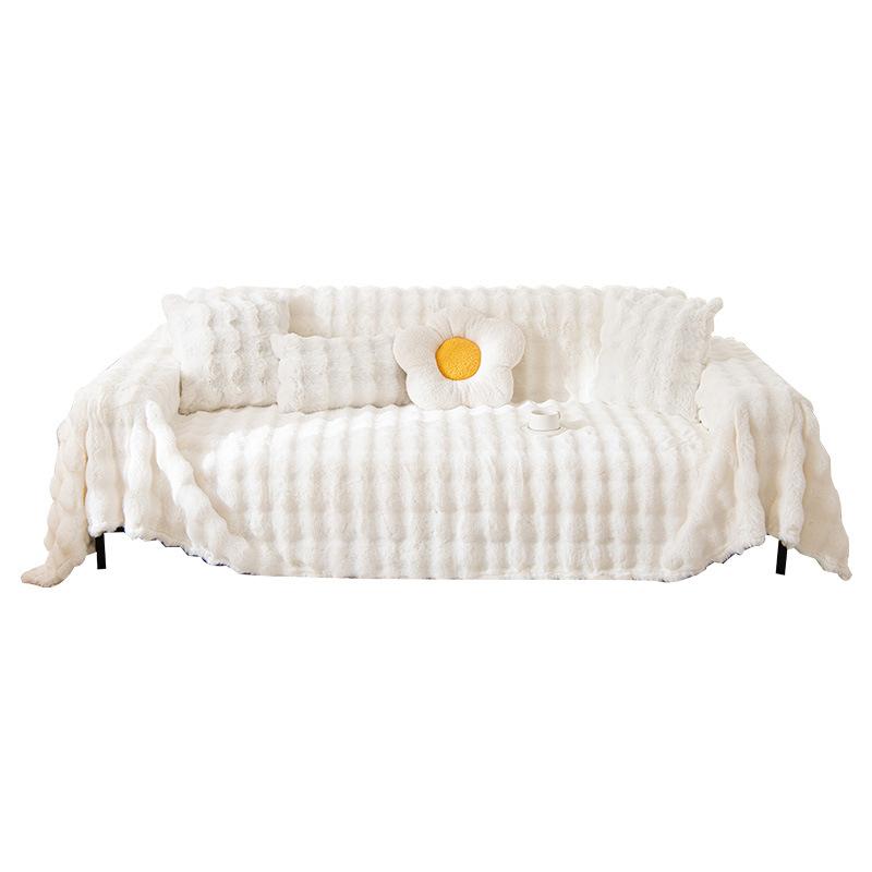 Winter Rabbit Plush Sofa Cover Towel Cream Wind Full Cover Sofa Cover Thick Sofa Cover Cover Cloth