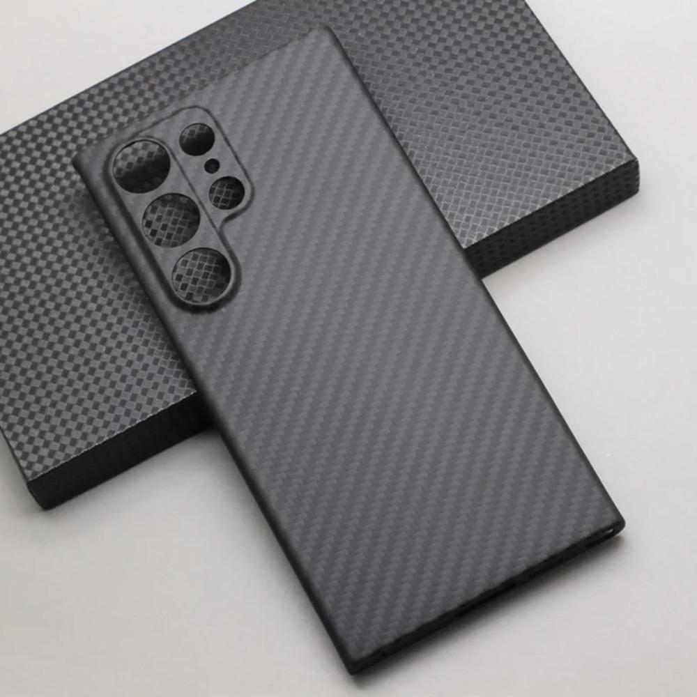 Luxury Carbon Fiber Phone Case for Samsung Galaxy S24 Ultra 600D Ultra-thin Aramid Fiber Cases S24 Ultra Magsafe Cover