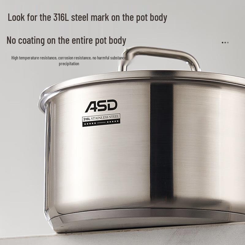 ASD 316L Stainless Steel Small Saucepan 20cm